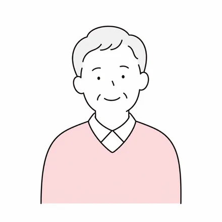 患者ご本人(60代・男性)の似顔絵